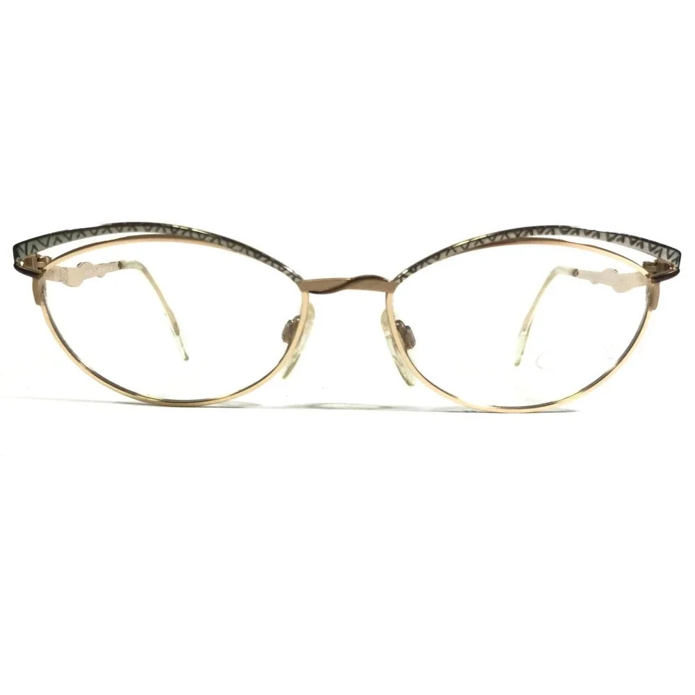 Cazal Eyeglasses Frames MOD.297 Col.697 Gold Round Cat Eye Wire Rim 54-17-135